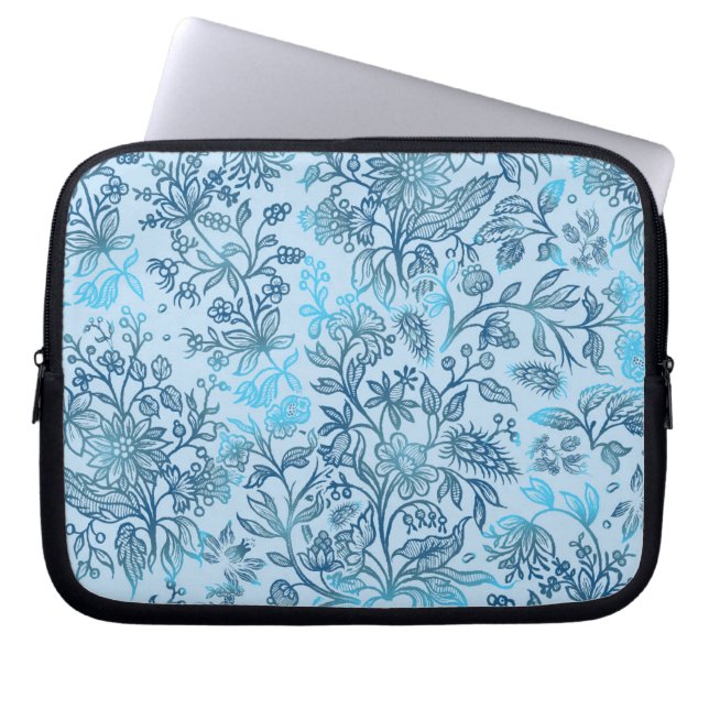 Decorative flowers 15 laptop sleeve (Front)
