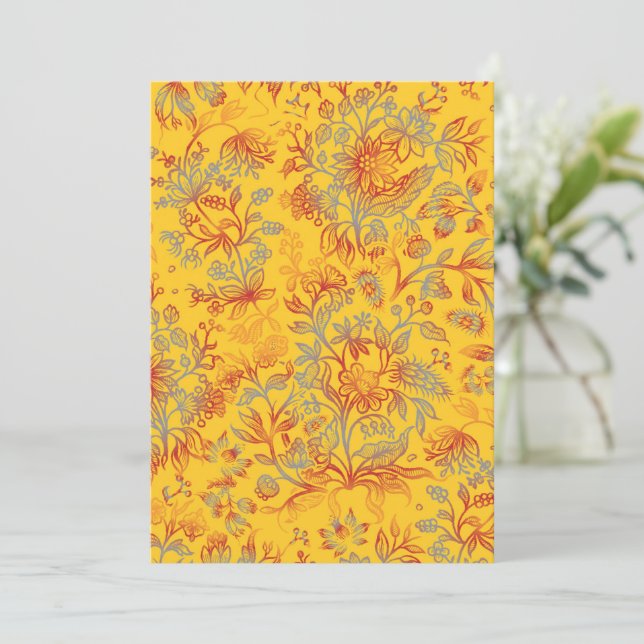 Decorative flowers 16 thank you card (Standing Front)