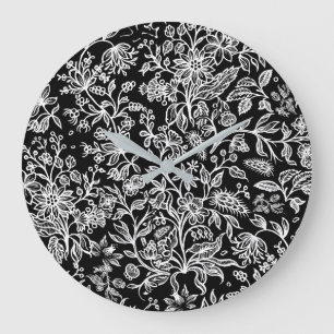 Decorative flowers 21 large clock
