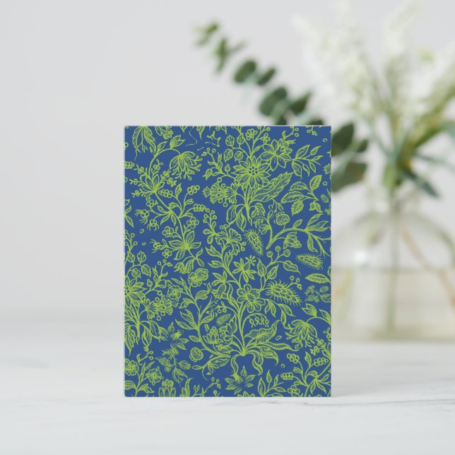 Decorative flowers 6 holiday postcard (Standing Front)
