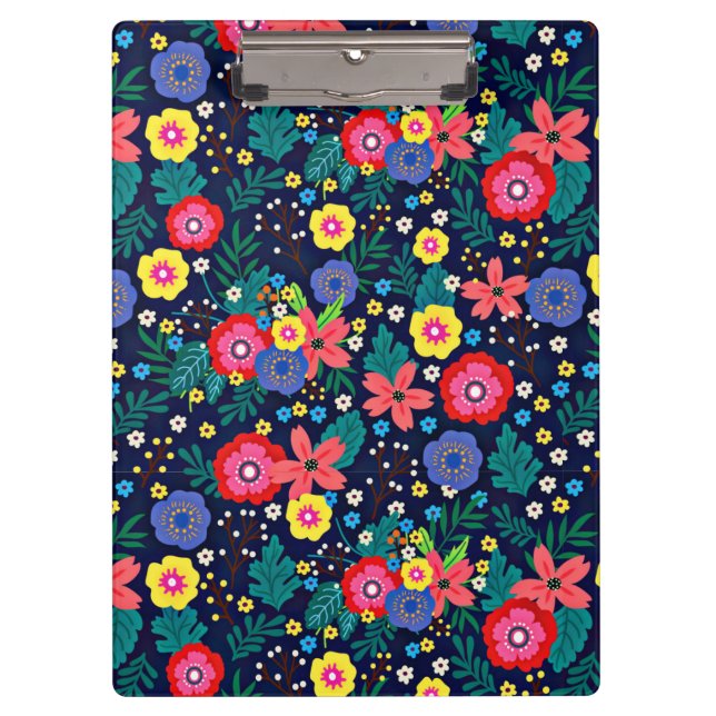 Decorative Flowers And Leaves Pattern-48675 Clipboard (Front)