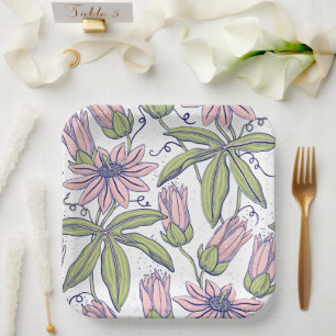 Decorative flowers for special occasion l Pink Paper Plate