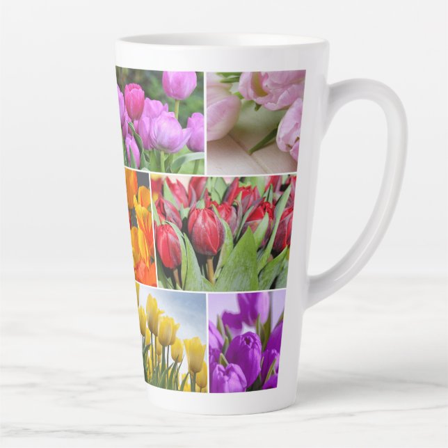 Decorative Flowers Latte Mug (Right)