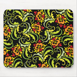 decorative flowers mouse mat