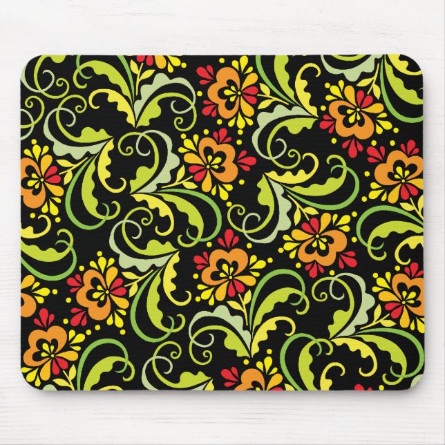 decorative flowers mouse mat (Front)
