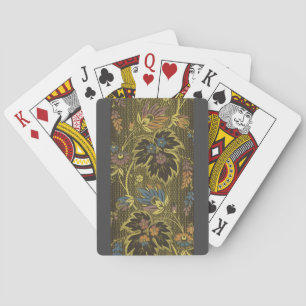 Decorative Flowers With Gold Playing Cards
