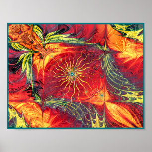 Decorative Fractal Design Poster