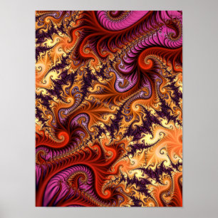 Decorative Fractal Spirals Poster