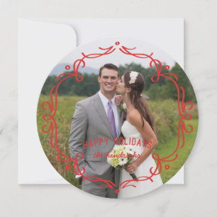 Decorative Frame Holiday Card - Red