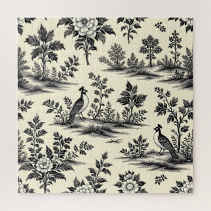 Decorative French toile pattern Jigsaw Puzzle