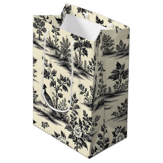 Decorative French toile pattern Medium Gift Bag