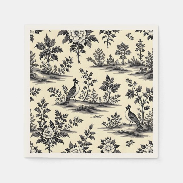 Decorative French toile pattern Napkin (Front)