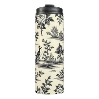 Decorative French toile pattern Thermal Tumbler