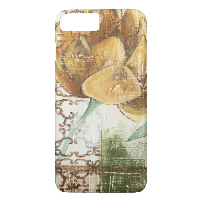Decorative Fresco Design with Globe Flower Case-Mate iPhone Case (Back)