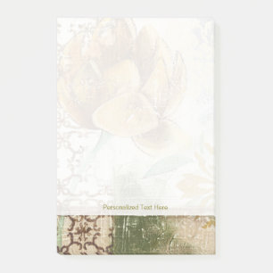 Decorative Fresco Design with Globe Flower Post-it Notes