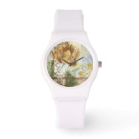 Decorative Fresco Design with Globe Flower