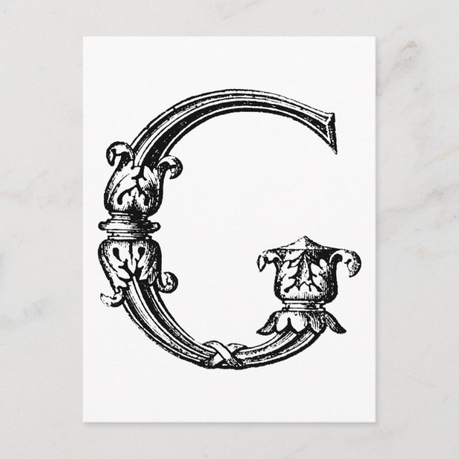 DECORATIVE G POSTCARD (Front)