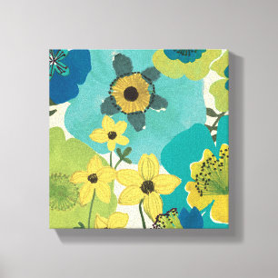 Decorative Garden Flowers Canvas Print