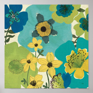 Decorative Garden Flowers Poster