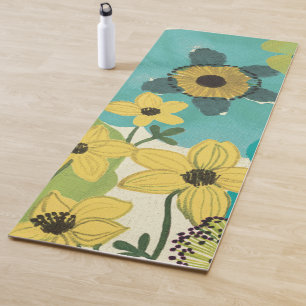 Decorative Garden Flowers Yoga Mat