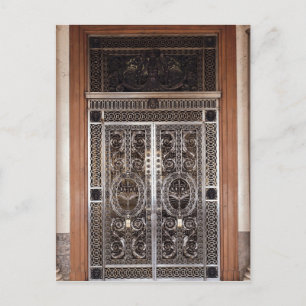 Decorative gates of Galerie d'Apollon in Postcard