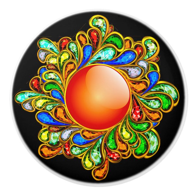 Decorative Gems Drawer Knob - SRF (Front)