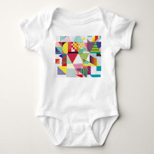 Decorative geometric, abstract seamless pattern. baby bodysuit