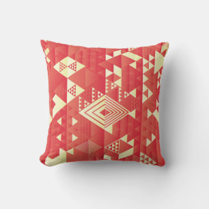 Decorative geometric, abstract vintage elements. cushion