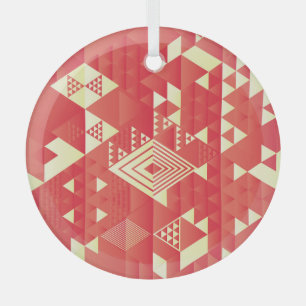 Decorative geometric, abstract vintage elements. glass tree decoration