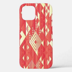 Decorative geometric, abstract vintage elements. iPhone 12 case