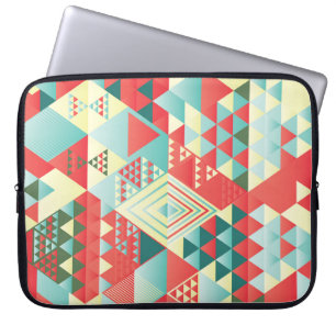 Decorative geometric, abstract, vintage elements. laptop sleeve