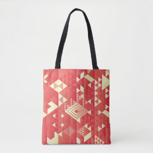 Decorative geometric, abstract vintage elements. tote bag