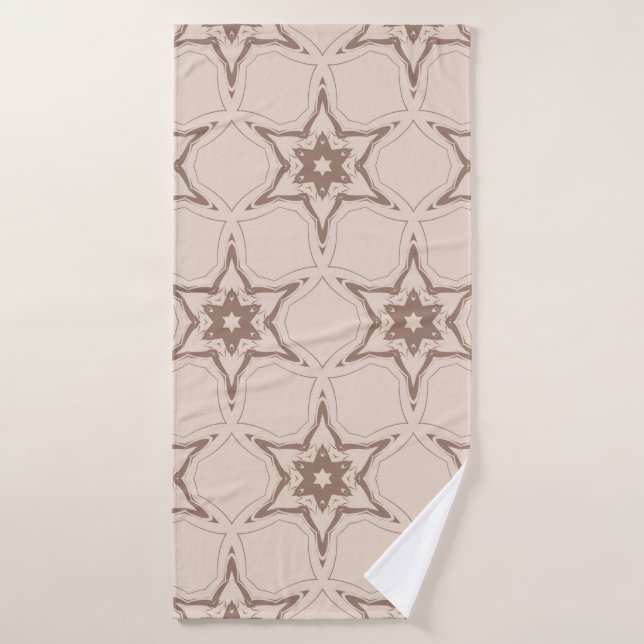 Decorative geometric floral pattern. Seamless vint Bath Towel (Bath Towel)