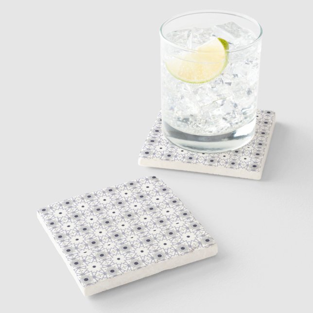 decorative  geometric pattern stone coaster  (Creator Uploaded)