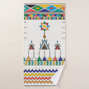 Decorative geometric repeating pattern inspired by bath towel