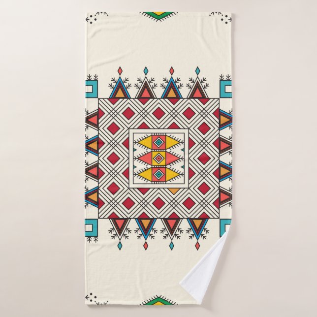 Decorative geometric repeating pattern inspired by bath towel (Bath Towel)