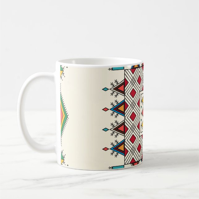 Decorative geometric repeating pattern inspired by coffee mug (Left)