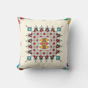 Decorative geometric repeating pattern inspired by cushion