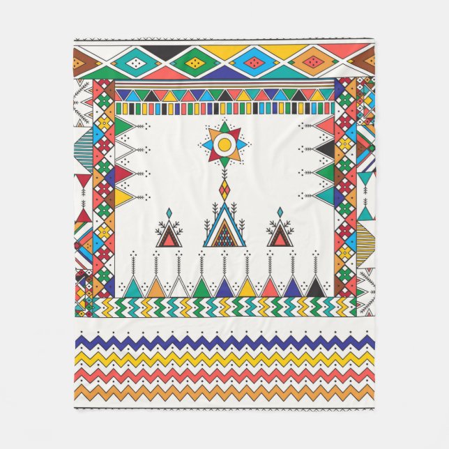 Decorative geometric repeating pattern inspired by fleece blanket (Front)