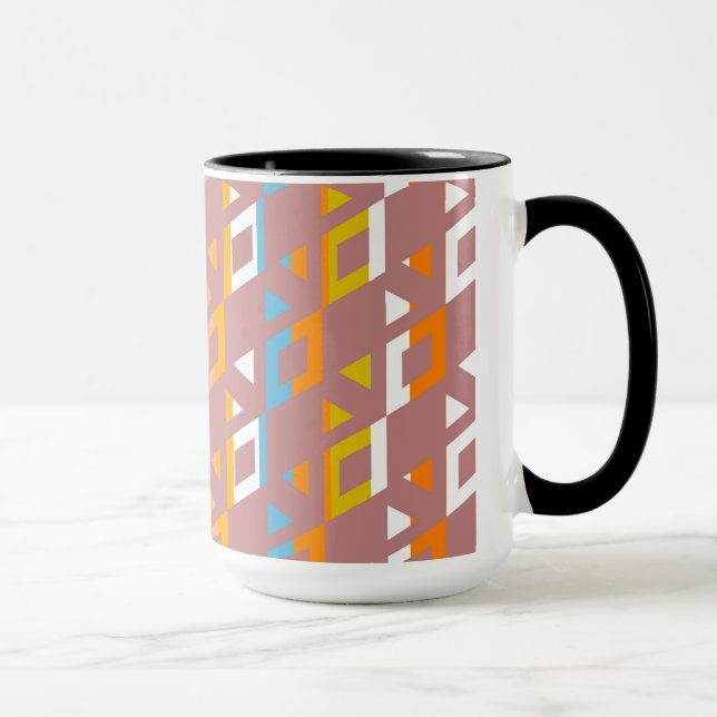 Decorative Geometric Tiles Mosaic Pattern #6 Mug (Right)