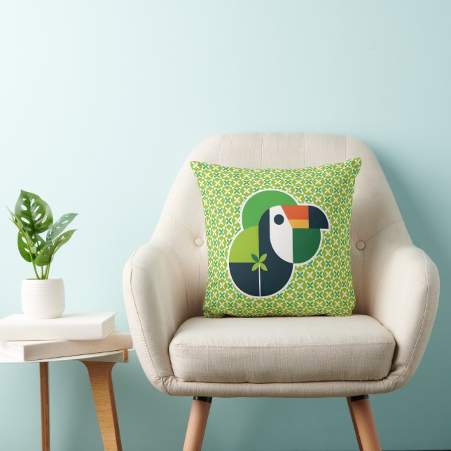 Decorative Geometric Toucan for Bird Lovers Cushion (Chair)