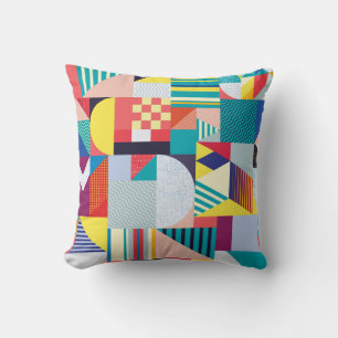 Decorative Geometric: Vintage Abstract Pattern. Cushion