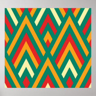 Decorative Geometric: Vintage Abstract Seamless. Poster