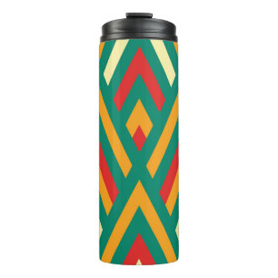 Decorative Geometric: Vintage Abstract Seamless. Thermal Tumbler