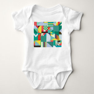 Decorative Geometric: Vintage Pattern Elements Baby Bodysuit