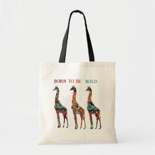 Decorative Giraffe Tote Bag
