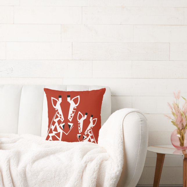 Decorative Giraffe Wildlife Lover Cushion Pillow (Couch)