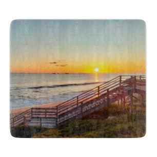 Decorative Glass Chopping Board - Sunset