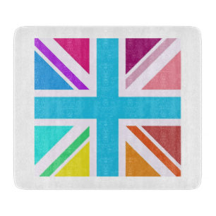 Decorative Glass Chopping Board - Union Jack Flag