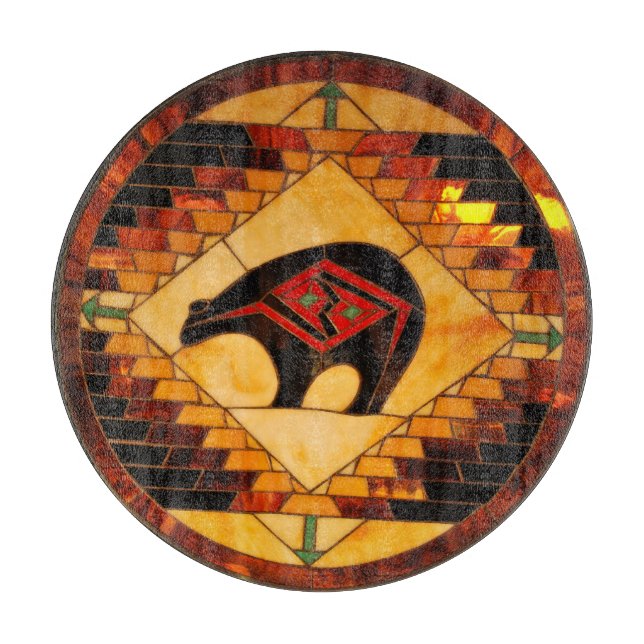 Decorative Glass Cutting Board 12" (Front)